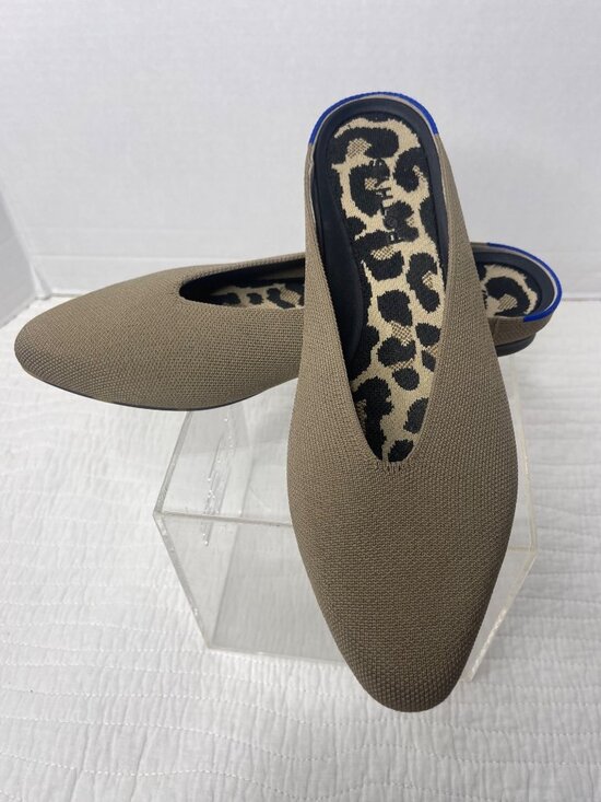 Rothy's Shoes - Rothy's Almond Demi Mules Women 10 Portobello Knit Washable Slip-on Flats NWOB